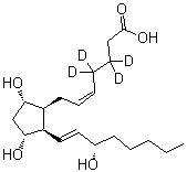CAS 登录号：211105-40-7， (5Z,8beta,9alpha,11alpha,13E,15R)-9,11,15-三羟基(3,3,4,4-<sup>2</sup>H<sub>4</sub>)前列腺-5,13-二烯-1-酸
