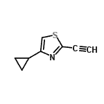 CAS 登录号：211940-15-7， 4-环丙基-2-乙炔基-1,3-噻唑