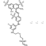 CAS 登录号：212652-59-0， 三钠3-氨基-4-[4-[[4-氟-6-[2-(2-乙烯磺酰基乙氧基)乙基氨基]-1,3,5-三嗪-2-基]氨基]-2-磺酸-苯基]偶氮-5-羟基-萘-2,7-二磺酸酯