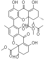 CAS#: 212709-11-0， (3S,4S,4'S,4aR,4'aR)-4-(Acetyloxy)-2,2',3,3',4,4',9,9'-Octahydro-1,1',4',8,8'-Pentahydroxy-3,6'-Dimethyl-9,9'-Dioxo-[5,7'-Bi-4aH-Xanthene]-4a,4'a-Dicarboxylic Acid 4a,4'a-Dimethyl Ester