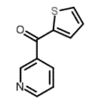结构式 CAS# 21327-72-0, 3-吡啶基(2-噻吩基)甲酮