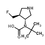 CAS#: 213388-74-0， [(3R,4S)-4-(Fluoromethyl)-3-Pyrrolidinyl](2-Methyl-2-Propanyl)Carbamic Acid