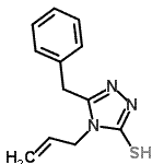 结构式 CAS# 21358-12-3, 4-烯丙基-5-苄基-4H-1,2,4-三唑-3-硫醇