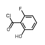结构式 CAS# 214752-63-3, 2-氟-6-羟基苯甲酰氯