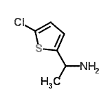 结构式 CAS# 214759-44-1, 1-(5-氯-2-噻吩基)乙胺