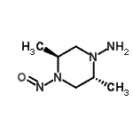 CAS 登录号：21497-41-6， (2R,5S)-2,5-二甲基-4-亚硝基-1-哌嗪胺
