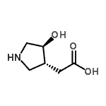 CAS 登录号：215922-89-7， [(3R,4S)-4-羟基-3-吡咯烷基]乙酸
