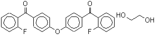 CAS#: 216144-24-0， (Oxydi-4,1-Phenylene)Bis[(2-Fluorophenyl)Methanone] - 1,2-Ethanediol (1:1)