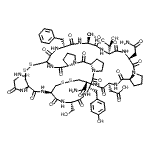 CAS#: 216299-21-7， [(1R,6R,9S,12S,18S,21S,24S,30R,33S,39S,45S,48S,53R)-18-(2-Amino-2-Oxoethyl)-27-Benzyl-6-Carbamoyl-53-(Glycylamino)-45-(4-Hydroxybenzyl)-21-[(1R)-1-Hydroxyethyl]-48-(Hydroxymethyl)-24-Methyl-8,11,17,20 ,23,26,29,32,38,44,47,50,52-Tridecaoxo-3,4,55,56-Tetrathia-7,10,16,19,22,25,28,31,37,43,46,49,51-Tridecaazapentacyclo[28.20.7.0<Sup>12,16</Sup>.0<Sup>33,37</Sup>.0<Sup>39,43</Sup>]Heptapentacont-9-Yl]Acetic Acid