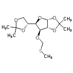CAS 登录号：21665-19-0， (3aR,5R,6S,6aR)-5-[(4R)-2,2-二甲基-1,3-二氧戊环-4-基]-2,2-二甲基-6-[(甲硫基)甲氧基]四氢呋喃并[2,3-d][1,3]二氧杂环戊烯