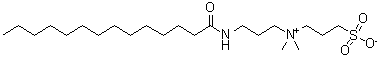 CAS 登录号：216667-08-2， N,N-二甲基-N-[3-[(1-氧代十四烷基)氨基]丙基]-3-磺基-1-丙铵内盐