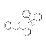 CAS 登录号:21868-83-7, 2-(2-羟基-2,2-二苯基乙基)-N-苯基苯甲酰胺
