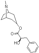 CAS 登录号:21956-47-8, (R)-(-)-3a-(2-羟基-3-苯基丙酰氧基)-莨菪烷