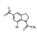 CAS 登录号：220442-80-8， 1-(7-溴-5-硝基-2,3-二氢-1H-吲哚-1-基)乙酮