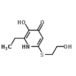 CAS 登录号：221695-78-9， 2-乙基-3-羟基-6-[(2-羟基乙基)硫基]-4(1H)-吡啶酮