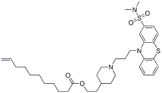 CAS 登录号：22178-11-6， 2-[1-[3-[2-[(二甲基氨基)磺酰基]-10H-吩噻嗪-10-基]丙基]-4-哌啶基]乙基十一碳-10-烯酸酯