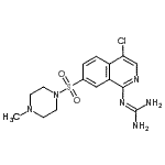 CAS 登录号：223671-07-6， 2-{4-氯-7-[(4-甲基-1-哌嗪基)磺酰基]-1-异喹啉基}胍