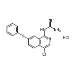 CAS 登录号：223671-08-7， 1-[4-氯-7-(苯基硫基)-1-异喹啉基]胍盐酸盐(1:1)