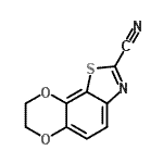 CAS 登录号：225242-00-2， 7,8-二氢[1,4]二恶英并[2,3-g][1,3]苯并噻唑-2-甲腈