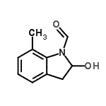 CAS 登录号：22614-65-9， 2-羟基-7-甲基-1-吲哚啉甲醛