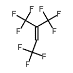 结构式 CAS# 22692-37-1, 1,1,1,4,4,4-六氟-2-(三氟甲基)-2-丁烯