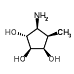 CAS 登录号：229962-59-8， (1R,2R,3R,4S,5R)-4-氨基-5-甲基-1,2,3-环戊烷三醇