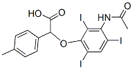 CAS 登录号：23189-44-8， 2-[3-(乙酰氨基)-2,4,6-三碘苯氧基]-2-(对甲苯基)乙酸