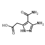 CAS 登录号：23244-84-0， (3-氨基-4-氨基甲酰-1H-吡唑-5-基)乙酸