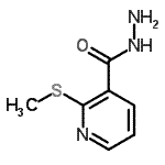 结构式 CAS# 232926-33-9, 2-(甲硫基)烟酰肼