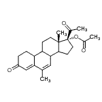 CAS 登录号：233233-71-1， (8Xi,9Xi,10Xi,14Xi,17alpha)-17-乙酰基-6-甲基-3-氧代雌甾-4,6-二烯-17-基乙酸酯
