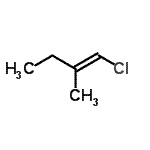 CAS 登录号：23378-11-2， (1E)-1-氯-2-甲基-1-丁烯