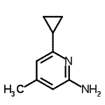 CAS 登录号：234110-18-0， 6-环丙基-4-甲基-2-吡啶胺