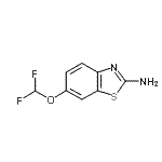 结构式 CAS# 235101-34-5, 6-(二氟甲氧基)-1,3-苯并噻唑-2-胺