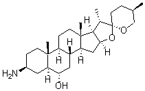 CAS 登录号：23656-00-0， (25R)-3beta-氨基-5alpha-螺甾烷-6alpha-醇