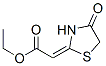 CAS 登录号：24146-36-9， (4-氧代-噻唑烷-2-亚基)-乙酸乙酯