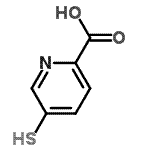 CAS 登录号：24242-22-6， 5-硫基-2-吡啶羧酸