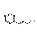 结构式 CAS# 2434-58-4, (2E)-3-(4-嘧啶基)-2-丙烯-1-醇