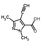 CAS#: 243466-31-1， 4-Ethynyl-1,3-Dimethyl-1H-Pyrazole-5-Carboxylic Acid