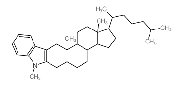 CAS 登录号：2439-69-2， (5alpha)-1'-甲基-1'H-胆甾-2-烯并[3,2-b]吲哚