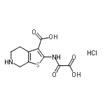 CAS 登录号：243967-42-2， 2-[(羧基羰基)氨基]-4,5,6,7-四氢噻吩并[2,3-c]吡啶-3-羧酸盐酸盐(1:1)
