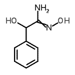 结构式 CAS# 24440-15-1, (1Z)-N',2-二羟基-2-苯基乙脒