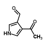 CAS 登录号：24445-11-2， 4-乙酰基-1H-吡咯-3-甲醛