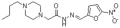 CAS 登录号：24637-22-7， N'-[(5-硝基呋喃-2-基)亚甲基]-4-丁基-1-哌嗪乙酰肼