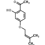 CAS 登录号：24672-83-1， 1-{2-羟基-4-[(3-甲基-2-丁烯-1-基)氧基]苯基}乙酮