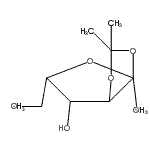 CAS 登录号：2484-55-1， 6-羟基-2,2-二甲基-5-({[(4-甲基苯基)磺酰基]氧基}甲基)二氢呋喃并[2,3-d][1,3]二氧杂环戊烯-3A(5H)-基4-甲基苯磺酸酯