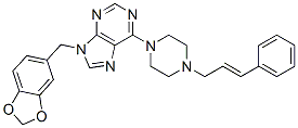 CAS#: 24932-87-4， 6-(4-Cinnamyl-1-Piperazinyl)-9-[(3,4-Methylenebisoxyphenyl)Methyl]-9H-Purine