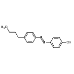 结构式 CAS# 2496-21-1, 4-[(E)-(4-丁基苯基)偶氮]苯酚