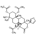 CAS 登录号：2524-38-1， (1S,3R,6R,6aS,6bR,7aS,10R,10aS,12bS)-10-(3-呋喃基)-4,4,6A,10A,12B-五甲基-8-氧代十六氢萘并[2,1-f]环氧乙烷并[d]异苯并吡喃-1,3,6-三基三乙酸酯