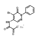 CAS 登录号：25316-56-7， 钠2-[(5-溴-6-氧代-1-苯基-哒嗪-4-基)氨基]-2-氧代-乙酸酯