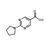 结构式 CAS# 253315-06-9, 2-(1-吡咯烷基)-5-嘧啶羧酸